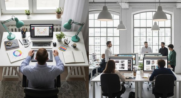 graphiste freelance vs agence